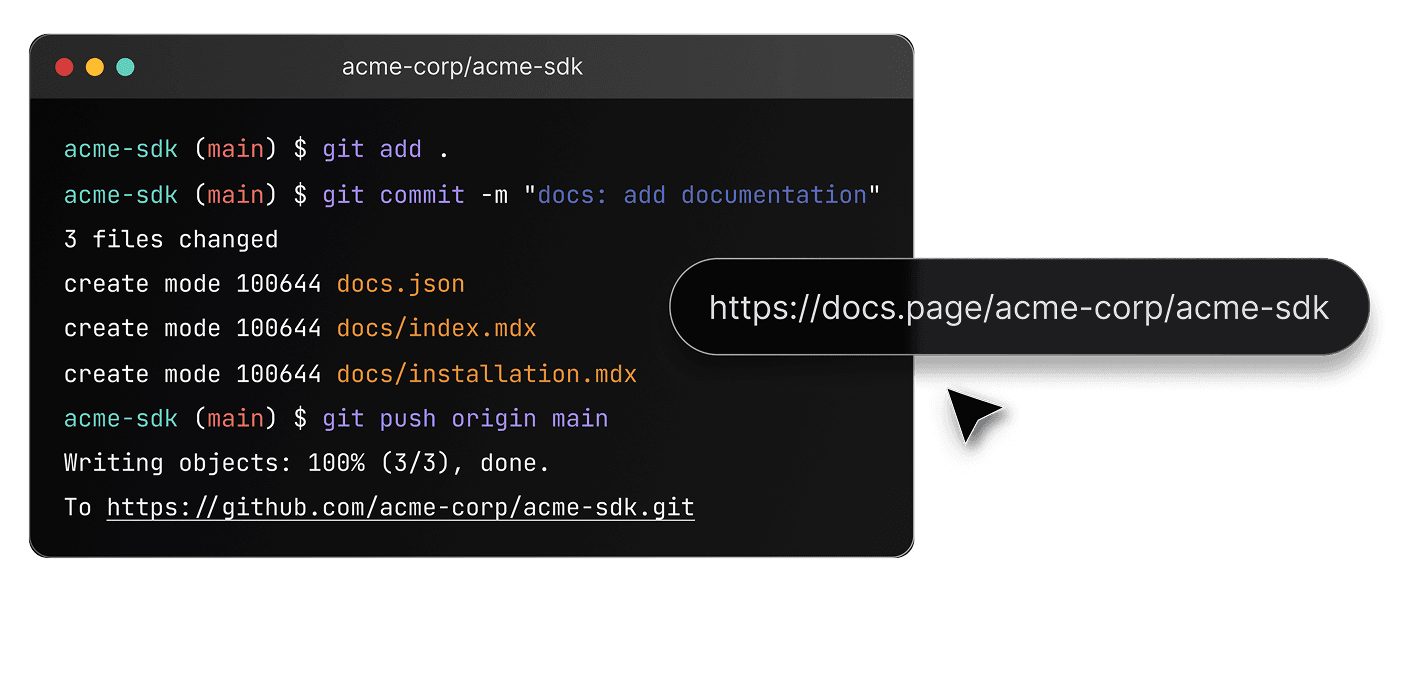 Git publishing